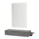 Nova Wall Mount Styling Station with Side-Mount Appliance Holder and Illuminate LED Mirror - Kaemark