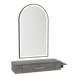 Nova Wall Mount Styling Station with Side-Mount Appliance Holder and Black Paloma Arch Mirror - Kaemark