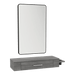 Nova Wall Mount Styling Station with Side-Mount Appliance Holder and Black Rectangle Westin Mirror - Kaemark