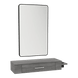 Nova Wall Mount Styling Station with Side-Mount Appliance Holder and Black Rectangle Westin Mirror - Kaemark