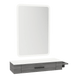 Nova Wall Mount Styling Station with Side-Mount Appliance Holder, Solid Surface Countertop and Illuminate LED Mirror - Kaemark