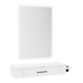 Nova Wall Mount Styling Station with Side-Mount Appliance Holder and Illuminate LED Mirror - Kaemark