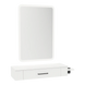 Nova Wall Mount Styling Station with Side-Mount Appliance Holder and Illuminate LED Mirror - Kaemark