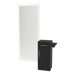 Nova Tower Free Standing Styling Station with Side-Mount Appliance Holder and Silver Full-Length Rectangle Glo Mirror - Kaemark
