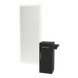 Nova Tower Free Standing Styling Station with Side-Mount Appliance Holder and Silver Full-Length Rectangle Glo Mirror - Kaemark