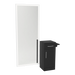 Nova Tower Free Standing Styling Station with Side-Mount Appliance Holder and Silver Full-Length Rectangle Glo Mirror - Kaemark