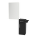 Nova Tower Free Standing Styling Station with Side-Mount Appliance Holder and White Rectangle Illuminate Back Lit Mirror - Kaemark