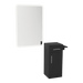 Nova Tower Free Standing Styling Station with Side-Mount Appliance Holder and White Rectangle Illuminate Back Lit Mirror - Kaemark