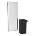 Nova Tower Free Standing Styling Station with Side-Mount Appliance Holder and Black Full-Length Rectangle Westin Mirror - Kaemark