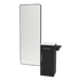 Nova Tower Free Standing Styling Station with Side-Mount Appliance Holder, Solid Surface Countertop, and Black Full-Length Rectangle Westin Mirror - Kaemark