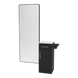 Nova Tower Free Standing Styling Station with Side-Mount Appliance Holder, Solid Surface Countertop, and Black Full-Length Rectangle Westin Mirror - Kaemark