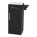 Nova Tower Free Standing Styling Station with Side-Mount Appliance Holder and Solid Surface Countertop (Cabinet Only) - Kaemark