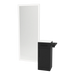 Nova Tower Free Standing Styling Station with Side-Mount Appliance Holder, Solid Surface Countertop, and Silver Full-Length Rectangle Glo Mirror - Kaemark