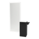 Nova Tower Free Standing Styling Station with Side-Mount Appliance Holder, Solid Surface Countertop, and Silver Full-Length Rectangle Glo Mirror - Kaemark