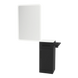 Nova Tower Free Standing Styling Station with Side-Mount Appliance Holder, Solid Surface Countertop, and White Rectangle Illuminate Back Lit Mirror - Kaemark