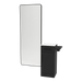 Nova Tower Free Standing Styling Station with Side-Mount Appliance Holder, Solid Surface Countertop, and Black Full-Length Rectangle Westin Mirror - Kaemark