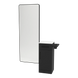 Nova Tower Free Standing Styling Station with Side-Mount Appliance Holder, Solid Surface Countertop, and Black Full-Length Rectangle Westin Mirror - Kaemark
