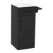 Nova Tower Free Standing Styling Station with Side-Mount Appliance Holder and Solid Surface Countertop (Cabinet Only) - Kaemark