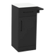 Nova Tower Free Standing Styling Station with Side-Mount Appliance Holder and Solid Surface Countertop (Cabinet Only) - Kaemark