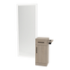 Nova Tower Free Standing Styling Station with Side-Mount Appliance Holder and Silver Full-Length Rectangle Glo Mirror - Kaemark