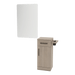 Nova Tower Free Standing Styling Station with Side-Mount Appliance Holder and White Rectangle Illuminate Back Lit Mirror - Kaemark