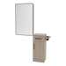 Nova Tower Free Standing Styling Station with Side-Mount Appliance Holder and Black Rectangle Westin Mirror - Kaemark