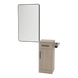 Nova Tower Free Standing Styling Station with Side-Mount Appliance Holder and Black Rectangle Westin Mirror - Kaemark