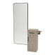 Nova Tower Free Standing Styling Station with Side-Mount Appliance Holder and Black Full-Length Rectangle Westin Mirror - Kaemark