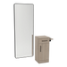 Nova Tower Free Standing Styling Station with Side-Mount Appliance Holder and Black Full-Length Rectangle Westin Mirror - Kaemark