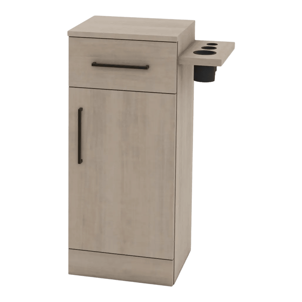 Nova Tower Free Standing Styling Station with Side-Mount Appliance Holder (Cabinet Only) - Kaemark