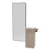Nova Tower Free Standing Styling Station with Side-Mount Appliance Holder, Solid Surface Countertop, and Black Full-Length Rectangle Westin Mirror - Kaemark