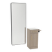 Nova Tower Free Standing Styling Station with Side-Mount Appliance Holder, Solid Surface Countertop, and Black Full-Length Rectangle Westin Mirror - Kaemark