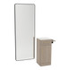 Nova Tower Free Standing Styling Station with Side-Mount Appliance Holder, Solid Surface Countertop, and Black Full-Length Rectangle Westin Mirror - Kaemark