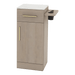 Nova Tower Free Standing Styling Station with Side-Mount Appliance Holder and Solid Surface Countertop (Cabinet Only) - Kaemark