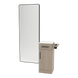 Nova Tower Free Standing Styling Station with Side-Mount Appliance Holder, Solid Surface Countertop, and Black Full-Length Rectangle Westin Mirror - Kaemark