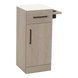 Nova Tower Free Standing Styling Station with Side-Mount Appliance Holder and Solid Surface Countertop (Cabinet Only) - Kaemark