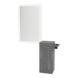 Nova Tower Free Standing Styling Station with Side-Mount Appliance Holder and Silver Rectangle Glo Mirror - Kaemark