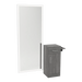 Nova Tower Free Standing Styling Station with Side-Mount Appliance Holder and Silver Full-Length Rectangle Glo Mirror - Kaemark