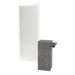 Nova Tower Free Standing Styling Station with Side-Mount Appliance Holder and Silver Full-Length Rectangle Glo Mirror - Kaemark