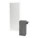 Nova Tower Free Standing Styling Station with Side-Mount Appliance Holder and Silver Full-Length Rectangle Glo Mirror - Kaemark