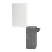 Nova Tower Free Standing Styling Station with Side-Mount Appliance Holder and White Rectangle Illuminate Back Lit Mirror - Kaemark