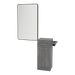 Nova Tower Free Standing Styling Station with Side-Mount Appliance Holder and Black Rectangle Westin Mirror - Kaemark