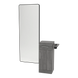 Nova Tower Free Standing Styling Station with Side-Mount Appliance Holder and Black Full-Length Rectangle Westin Mirror - Kaemark