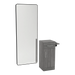 Nova Tower Free Standing Styling Station with Side-Mount Appliance Holder and Black Full-Length Rectangle Westin Mirror - Kaemark