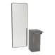 Nova Tower Free Standing Styling Station with Side-Mount Appliance Holder and Black Full-Length Rectangle Westin Mirror - Kaemark
