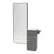 Nova Tower Free Standing Styling Station with Side-Mount Appliance Holder, Solid Surface Countertop, and Black Full-Length Rectangle Westin Mirror - Kaemark
