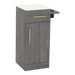 Nova Tower Free Standing Styling Station with Side-Mount Appliance Holder and Solid Surface Countertop (Cabinet Only) - Kaemark