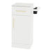 Nova Tower Free Standing Styling Station with Side-Mount Appliance Holder and Solid Surface Countertop (Cabinet Only) - Kaemark