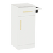 Nova Tower Free Standing Styling Station with Side-Mount Appliance Holder and Solid Surface Countertop (Cabinet Only) - Kaemark