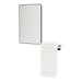 Nova Tower Free Standing Styling Station with Side-Mount Appliance Holder and Black Rectangle Westin Mirror - Kaemark